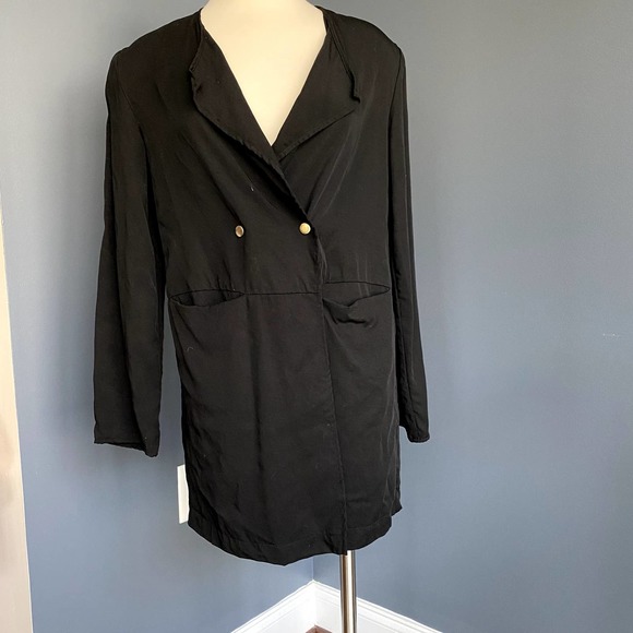 Black drapey longline blazer - Picture 6 of 6